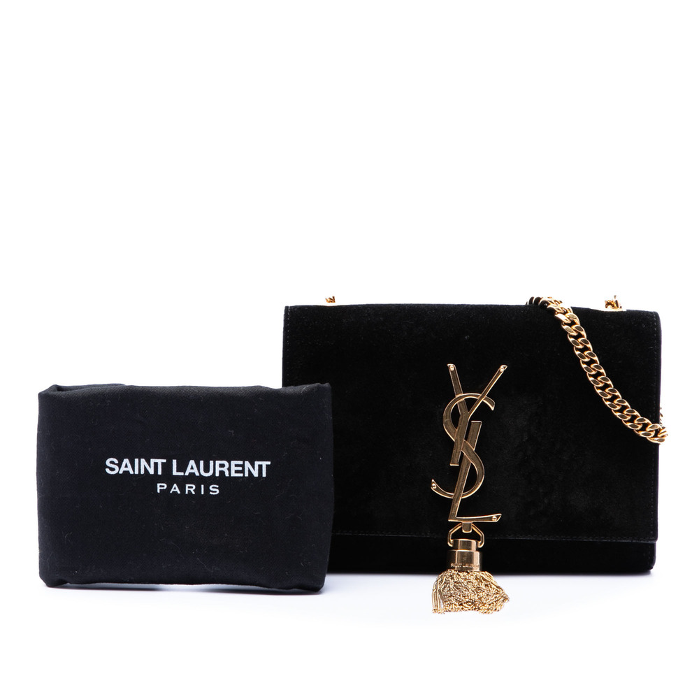 Pre-Loved Saint Laurent Small Suede Monogram Kate Tassel Crossbody - Picture 8 of 8